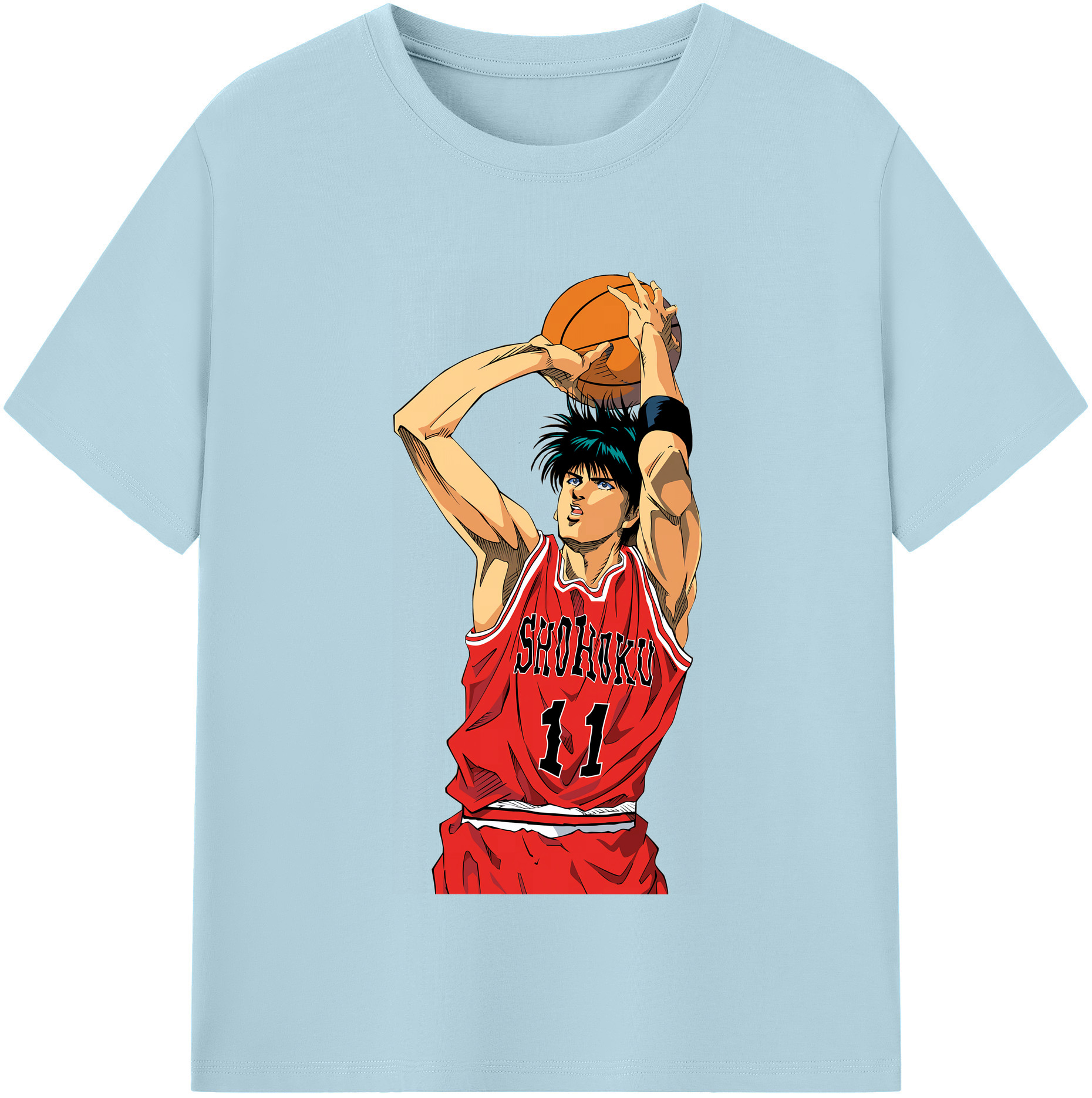 SLAM DUNK／スラムダンク 綿100％半袖Tシャツ（フロントプリント）